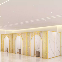 Cloison de séparation en métal Art déco personnalisée en gros pour restaurant salle privée ongles spa salon de beauté éboulis salle mariage anniversaire