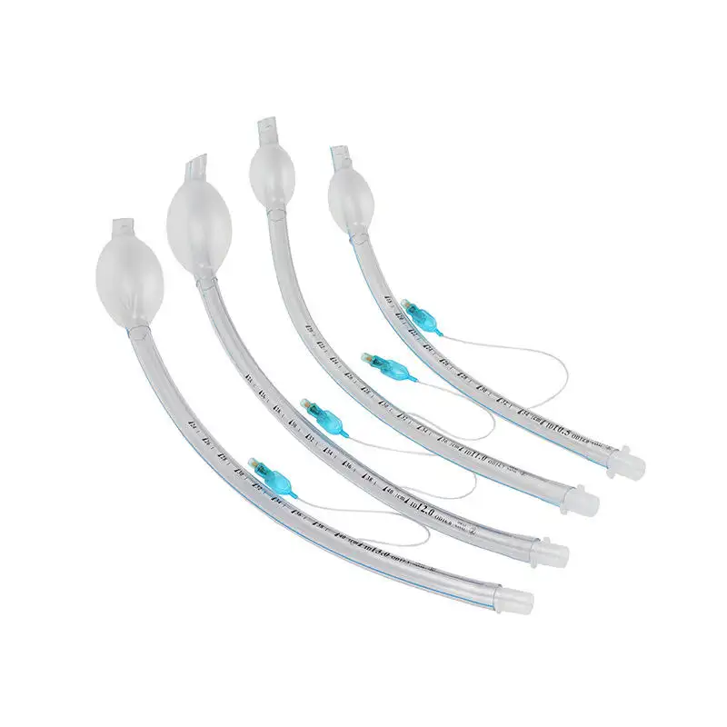 Tubo Endotracheal do PVC com punho e com o tubo Endotracheal algemado oral reforçado descartável médico do conector