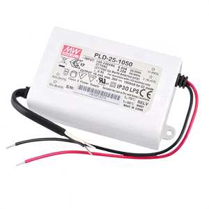Fuente de Alimentación LED Mean Well PLD-25-1050 de 25W, Salida Única, 16-24V, 1050mA, IP30, LPS, SELV - Product Image 1