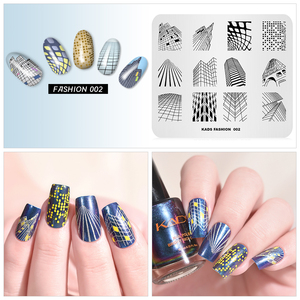 Plaque de tamponnage pour ongles KADS Fashion Trend en acier inoxydable, 62 motifs, modèle pour nail art, outil de manucure professionnel, vente en gros - Product Image 2