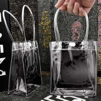 Sac en PVC en plastique transparent avec poignées sac d'emballage cadeau Transparent réutilisable pour l'anniversaire de mariage de Boutique