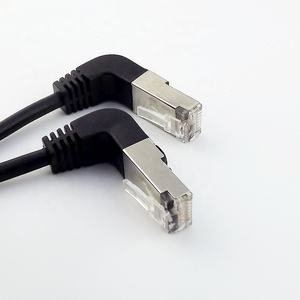 Cat6 <span class=keywords><strong>Cat5e</strong></span> ตัวผู้ไปยังตัวผู้สายต่ออีเทอร์เน็ตสำหรับสื่อสารทำจากมุมขวาขึ้นลง RJ45 - Product Image 4