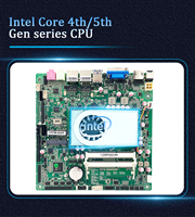 Placa base Intel Haswell 5th 4th Mini Itx con Cpu I5 5005U 5350U 2Realtek RTL8111 Gigabit Network 6COM232 DDR3