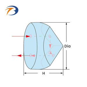 Prisme cubique d'angle à 360 degrés en verre de silice optique fusionné rétro-réflecteur - Product Image 2