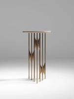 Table basse italienne légère et luxueuse en marbre base en acier inoxydable table d'appoint pour salon table d'angle d'hôtel minimaliste