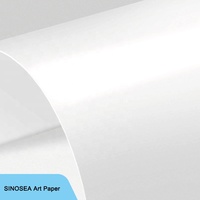 Papier couché double hydrofuge en pâte de bois C2S Chromo en rouleaux de 100g, 105g, 115g, 120g, 128g, 145g, 150g, 152g, 157g, 195g, 200g
