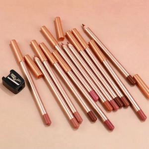 Crayon à lèvres en bois personnalisé avec logo, 12 couleurs, waterproof, longue tenue, non-transférable, fini mat, faible MOQ, ne colle pas au verre, maquillage longue durée - Product Image 1