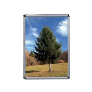 Venta caliente 25mm Snap Frame Silver Black Plated Glitter Marco de fotos de aluminio con marco de póster de esquina Mitred - Product Image 1