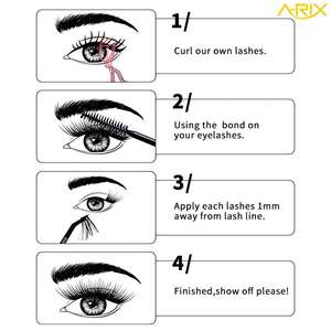 Kit de cils en grappe DIY A-RIX, fourniture directe d'usine, matériau PBT, qualité professionnelle supérieure, emballage personnalisé pour usage domestique - Product Image 6