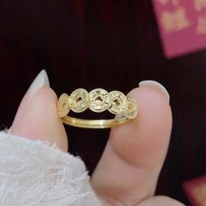 S925 Sterling Silver Five Emperors Coin <b>Ring</b> Women Chinese Style High Shine Gift Jewelry Fine <b>Rings</b> - Product Image 4