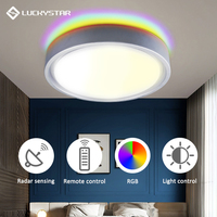 LUCKYSTAR — plafonnier Led rond décoratif en acrylique, design nordique moderne, montage en Surface, avec télécommande, idéal pour une chambre à coucher, ac 220v