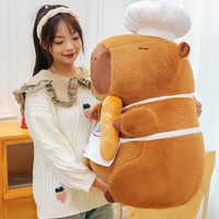 Nouveau Kapibala unisexe peluche poupée mignon Capybara oreiller Chef fêtes de vacances doux ours peluche maille soulagement du Stress en gros