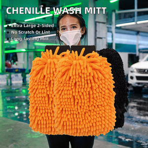 Gant de lavage de voiture en chenille <span class=keywords><strong>double</strong></span> face surdimensionné de qualité supérieure, sans rayures ni peluches, 26*19cm, fabriqué en Chine - Product Image 5