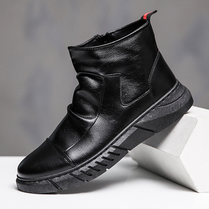Bottes Martin tendance pour hommes, exclusives transfrontalières, décontractées, sportives, en cuir ultra-fibre, grandes tailles, nouvelle semelle en caoutchouc antidérapante - Product Image 1