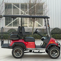 Voiturette de golf électrique DC-H-F2+2, 4 places, surélevée, économique, personnalisable, avec NFC, pour la chasse