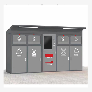 Large Outdoor 4 5 components Trash Bin with Solar Panel Advertising LED Display Dustbin With Solar Power