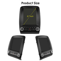 CARUPEZ - Radio de Coche Android con Pantalla IPS de 9.7 Pulgadas, GPS, DSP, Estilo Tesla Vertical, Unidad Principal de Navegación para Jeep Durango 2014-2020 (Aire Acondicionado Automático)