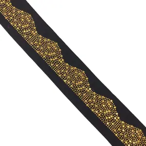 Fascia elastica Laser in oro e argento con nastro a caldo forato a caldo in Nylon personalizzato