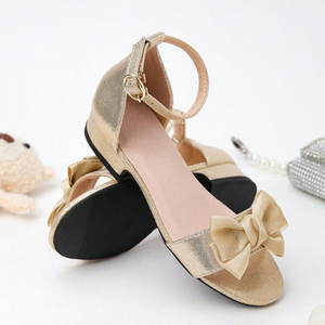 รองเท้าส้นเตี้ยแบบมีสายรัดข้อเท้าสำหรับเด็กผู้หญิง รองเท้าเจ้าหญิงสำหรับงานปาร์ตี้ งานแต่งงาน รองเท้าสำหรับใส่กลางแจ้ง รุ่นใหม่ - Product Image 4