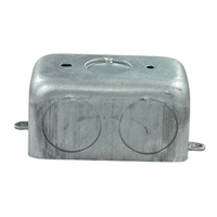 Boîtier de jonction métallique galvanisé sur mesure à une seule fente, sept découpes de 1 pouce, conception ignifuge, oreilles externes durables