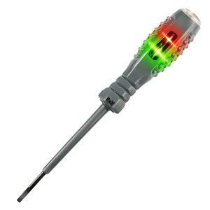 <span class=keywords><strong>Tournevis</strong></span> <span class=keywords><strong>plat</strong></span>/Phillips populaire à manche en plastique avec testeur de tension et indicateur - Outil d'électricien - Product Image 1