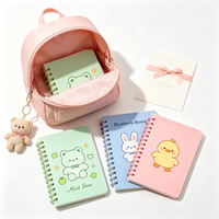 A6 Niedliches Tier-Spiralnotizbuch 60 Blatt 80g/m² Liniert PP-Einband Notizblock Abreißbare Seiten Kawaii Schreibwaren Kindergeschenk Großhandel