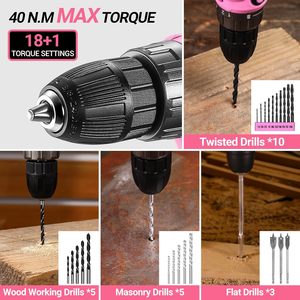 ชุดสว่านไร้สาย Deko 20V พร้อมแบตเตอรี่และอุปกรณ์เสริมสำหรับซ่อมแซมบ้าน - Product Image 3