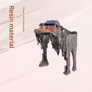 Customizável Estilo Chinês Desktop Aquário Ornamentos Retro <span class=keywords><strong>Fish</strong></span> Tank Paisagismo para Pequeno Quintal Cliff Aquários Acessórios - Product Image 4