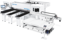 Scie à panneaux CNC industrielle robuste MINGAN MA-KS829-T avec système d'alimentation latérale stable et scie à poutre informatisée