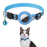Collier pour chat réfléchissant avec support AIRTAG anti-perte, protection réglable, clochette en polyester – Vente en gros, produit phare Instagram