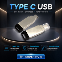 Clé USB OTG Type-C en métal 8 Go-512 Go, mini clé USB pour téléphone Android, tablette, PC