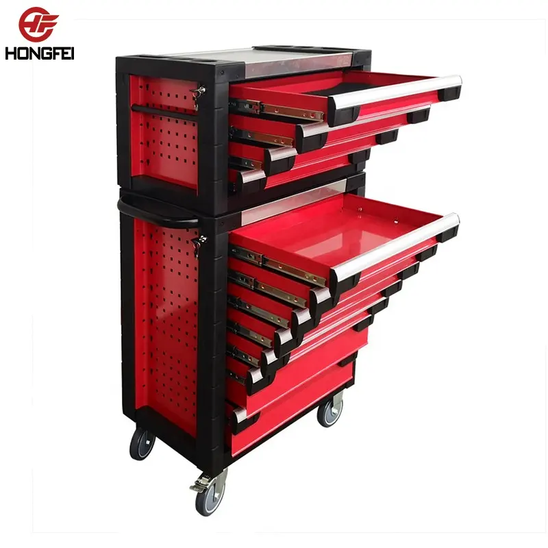 High-quality 7 drawer tools garage storage systems stainless steel tool cabinet