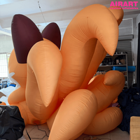 Mascotte renard gonflable géante 3M pour la publicité extérieure, la promotion d'événements de concessionnaires automobiles