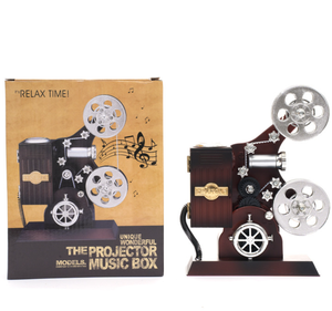 เครื่องฉายภาพยนตร์จำลอง รุ่นวินเทจ ทำจากเรซิ่น ของตกแต่งบ้าน งานฝีมือตั้งโต๊ะ - Product Image 6