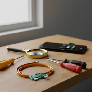 Cavo flessibile di ricarica Micro USB per Alcatel 1 5033D con connettore microfono, parte di ricambio - Product Image 3