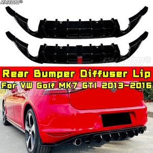 <b>For</b> VW Golf MK7 GTI 2013-2016 Body Kit Rear Bumper Lip Rear Bumper Spoiler <b>Diffuser</b> Splitter Protector <b>Car</b> Accessories - Product Image 1
