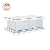 Table basse à miroir de luxe Hot Competitive Sparkle avec cristaux pour le salon