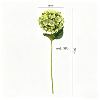Bunga Hydrangea Besar Buatan dari Plastik Sutra Cetak 3D Eropa Berkualitas Tinggi untuk Dekorasi Rumah, Properti Fotografi, dan Hiasan Hotel