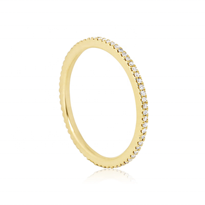 Gemnel Classic 1..47mm Band Engagement and Wedding Eternity Diamond <strong>Ring</strong> Gold - Product Image 3
