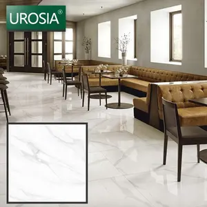 Modern Bangladesh Price Bathroom Smooth White Marble Floor Wall Porcelain Tiles With Grey Vein Marble Tiles