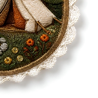 Patch brodé 3D rond en relief avec sequins et dentelle, thermocollant, accessoire vestimentaire, badge personnalisé