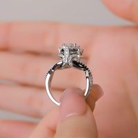 Bague de mariage pour femme en argent sterling S925, couleur D VVS, diamant Moissanite 1CT/2CT, style royal, sertissage à quatre griffes, best-seller