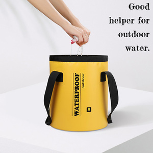 <span class=keywords><strong>Prix</strong></span> d'usine le plus récent seau pliant portable en PVC 500D 20L seau pliable avec logo personnalisé pour l'escalade en plein air plusieurs couleurs - Product Image 6