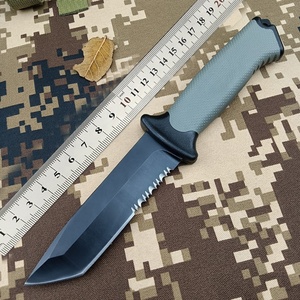 Cuchillo de caza y camping BG-9 para exteriores, DIY OEM, con hoja de acero 8Cr13Mov, mango de goma, cuchilla fija de rescate y funda. - Product Image 6