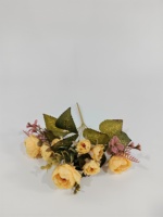 Ornement de pivoine en soie artificielle fait main, style vintage réaliste, qualité supérieure, grande taille, décoration de Thanksgiving