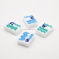 Juego de Mahjong de Lujo de Alta Gama con Bandera de Chicago Ondulada sobre el Lago Michigan, Acrílico Blanco, 160 Fichas, Venta al Por Mayor Directa de Fábrica, OEM