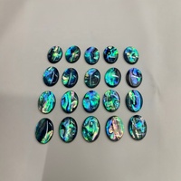 Cabochons ovales en nacre synthétique en gros, coquilles d'ormeau synthétiques, revêtement époxy, pour accessoires de bijoux DIY