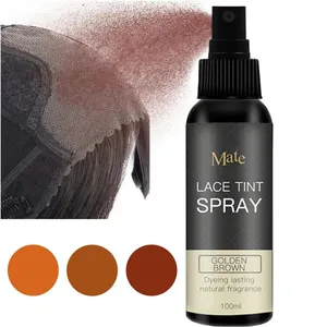 Private Label 100ml Lace Tint Spray Strong Waterproof Hold Hair Coloring Tools for Closures Wigs