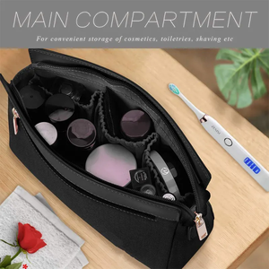 Vente en gros de sacs à cosmétiques en polyester écologique avec logo personnalisé OEM étuis pour sac organisateur de maquillage - Product Image 2