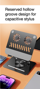 <span class=keywords><strong>Support</strong></span> de refroidissement en alliage d'aluminium argenté coussin d'air réglable accessoire de ventilateur <span class=keywords><strong>ventilé</strong></span> pour refroidisseur de jeu ordinateur portable tablette <span class=keywords><strong>PC</strong></span> supports - Product Image 5